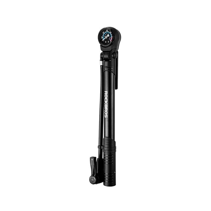 Rockbros 42310006001 Bicycle hand pump with pressure gauge Black