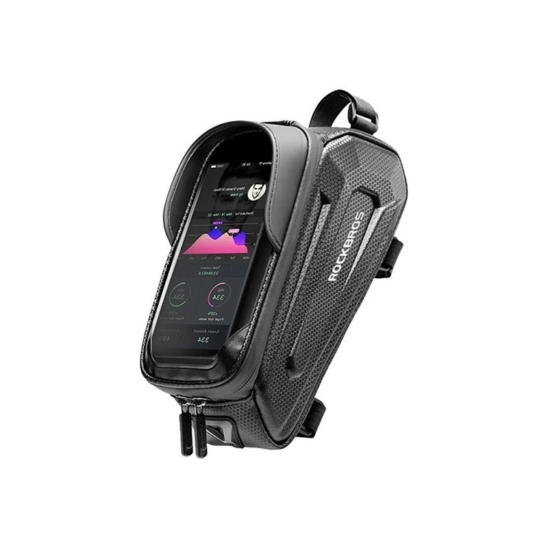 Rockbros B68-1 Bike frame bag Phone pocket 1.7l Black