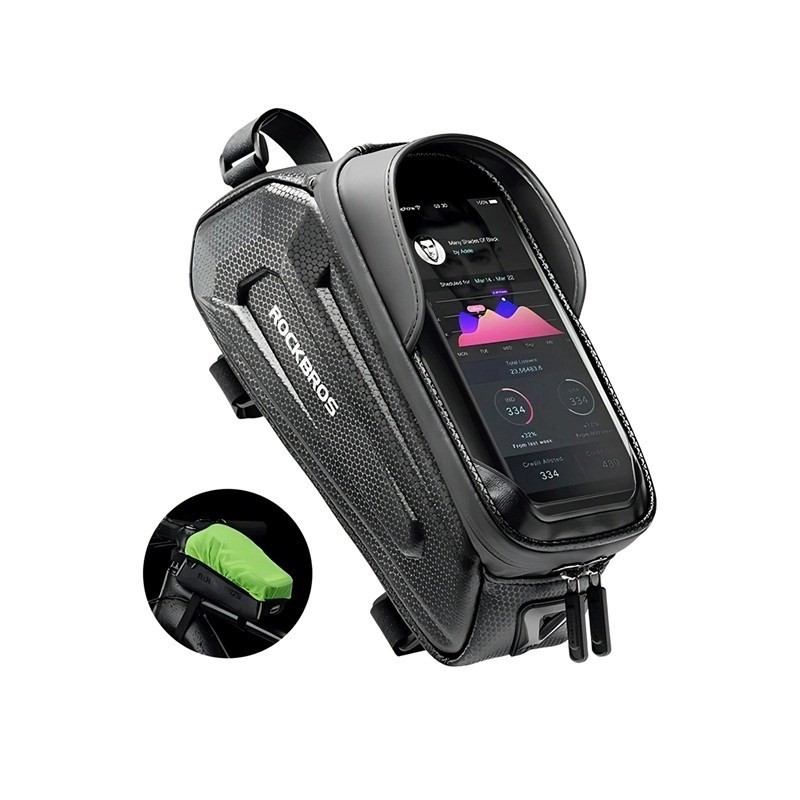 Rockbros B68 Bike frame bag Phone pocket 1.7l Black