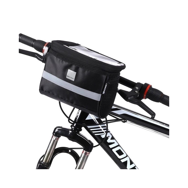 Wozinsky WBB12BK Handlebar bike bag + Phone case 2l Black