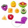 Educational Puzzle For Children Geometric Fruits Interlacing