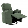 Recliner armchair STINA with swinging and rotating manual mechanism, green