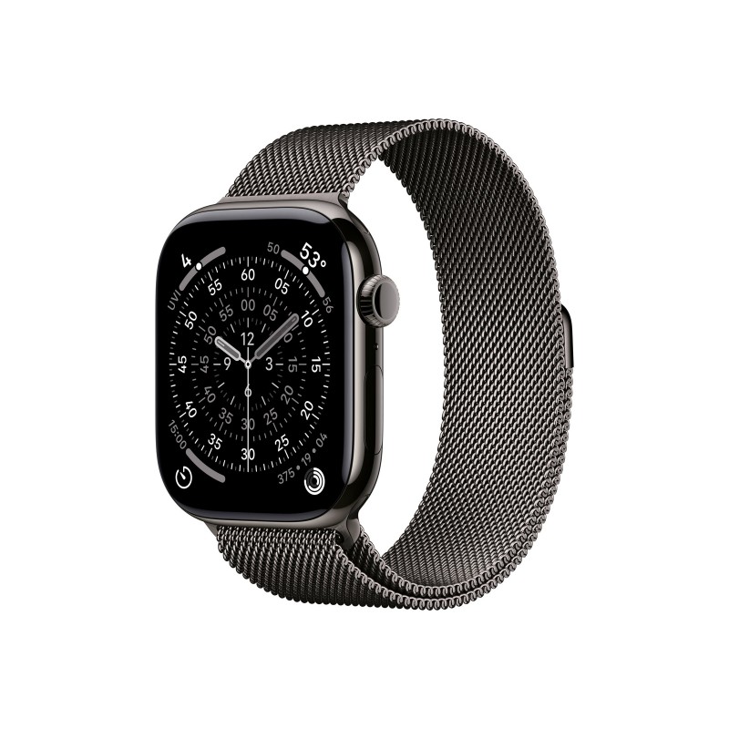 Apple Watch Series 11u00a0GPS + Cellular 46mmu00a0Slate Titanium Case with Slate Milanese Loop - M/L