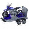 Police Car with Tow Truck and Motorcycle Set with Lights and Sounds