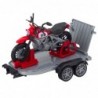 Off-road Vehicle Set with Tow Truck and Motorcycle Lights and Sounds Green