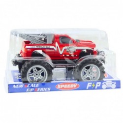 Rear-wheel drive off-road rescue vehicle with towbar, red 27cm