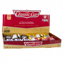 Classic Car With Pull-Back Drive, Metal Opening Doors, 1:32 Mix