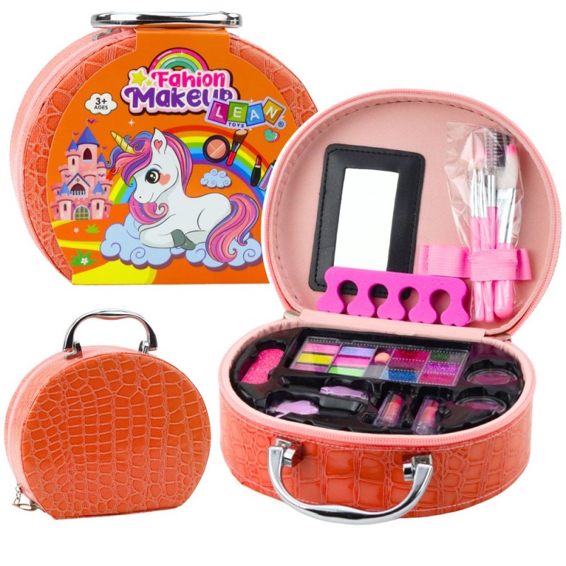 Nail Makeup Beauty Set in Orange Cosmetic Bag