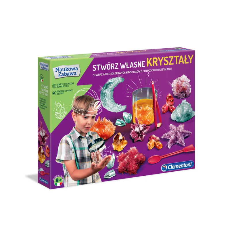 Science & Play Crystal Growing Lab Set Polish Language Clementoni 50069