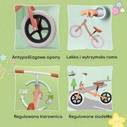 WOOPIE Rowerek Biegowych Dziecięcy Pomarańczowy – Lekki, Bezpieczny, Wytrzymały