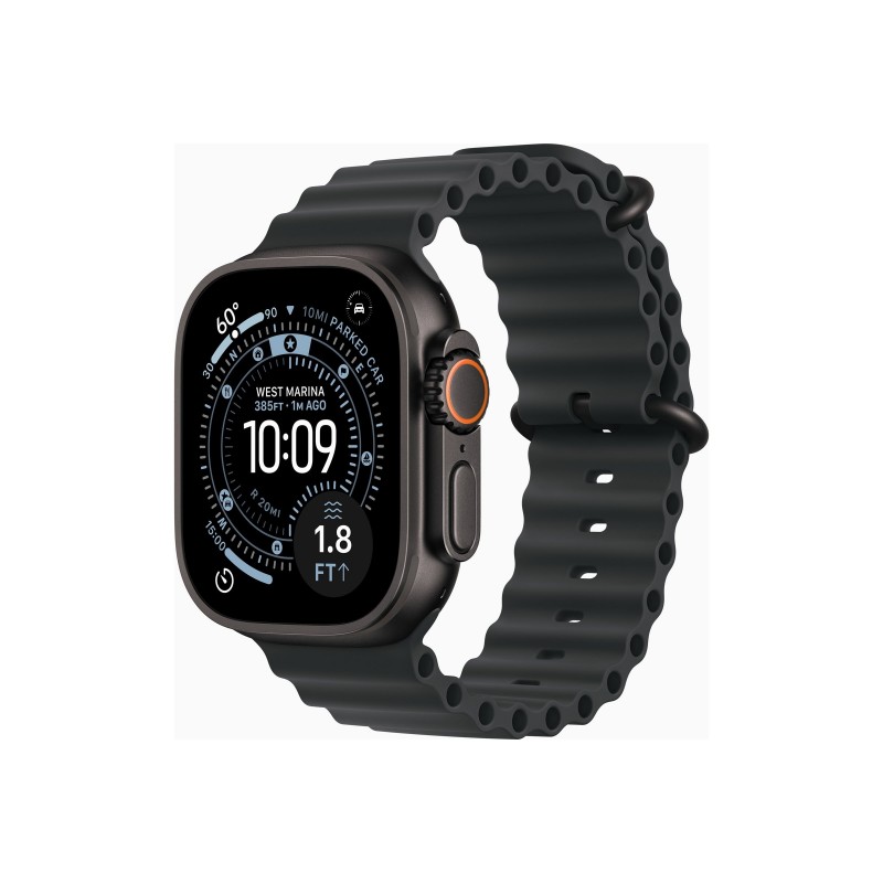 Apple Watch Ultra 3u00a0GPS + Cellularu00a049mmu00a0Black Titanium Case with Black Ocean Band