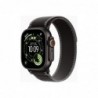 Apple Watch Ultra 3u00a0GPS + Cellularu00a049mmu00a0Black Titanium Case with Black/Charcoal Trail Loop - S/M