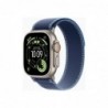 Apple Watch Ultra 3u00a0GPS + Cellularu00a049mmu00a0Natural Titanium Case with Blue/Bright Blue Trail Loop - M/L