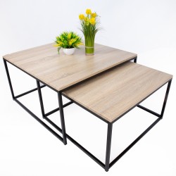 Coffe table ELT 75x75xH40cm, 65x65xH35cm