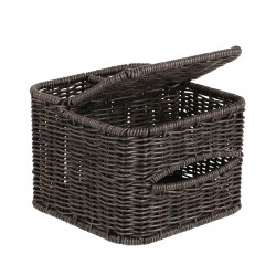 Basket BASILE 18x18xH13,5cm, dark