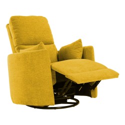 Tugitool STINA kiikuv ja pöörlev manuaalne recliner 83x88xH100cm, kollane
