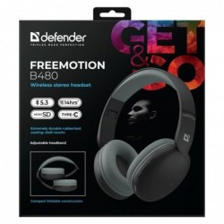 HEADPHONES DEFENDER BLUETOOTH FREEMOTION B480 BLACK
