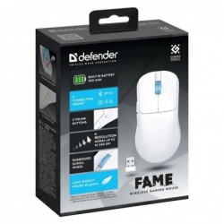 WIRELESS MOUSE DEFENDER FAME GM-516 RF+BT 10000DPI 6P WHITE