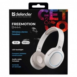 HEADPHONES DEFENDER BLUETOOTH FREEMOTION B444 BEIGE
