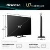 Hisense 55U7Q 139.7 cm (55") 4K Ultra HD Smart TV Wi-Fi Black 450 cd/m²