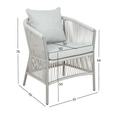 Tool SILVA 61x66xH76cm, hallikasbeež