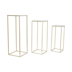 Lillepostament DEIA CHE M 22x22xH60cm, kuldne