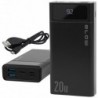 Power Bank 20000mAh QC+PD 20W + lightning PB20E