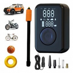 PATONA Electric tire inflator 10.3 bar / 150 PSI Powerbank and LED light Black