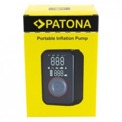 PATONA Electric tire inflator 10.3 bar / 150 PSI Powerbank and LED light Black