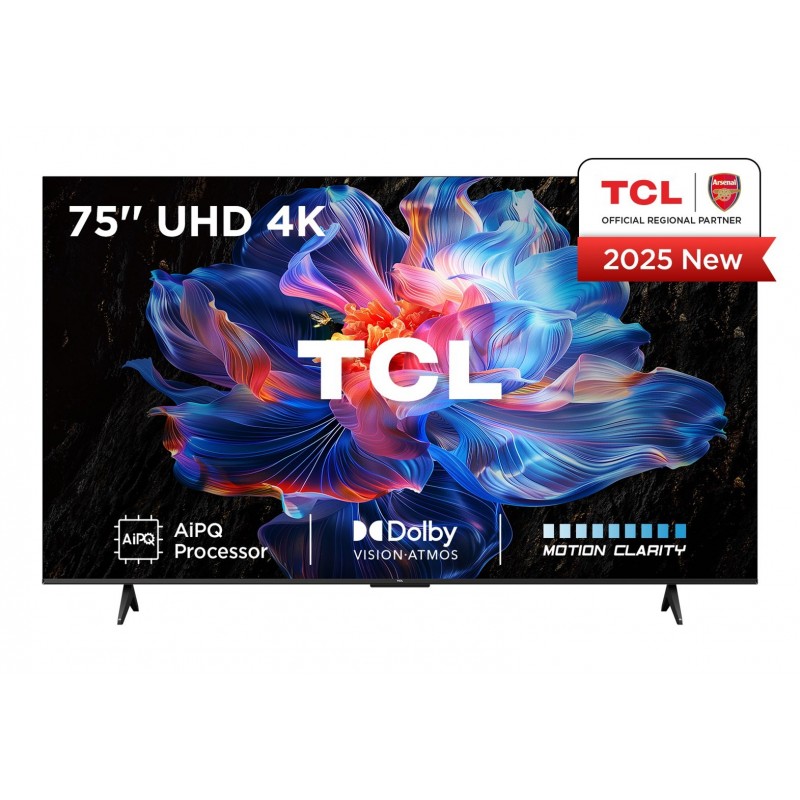 TCL V6C 75V6C TV 190.5 cm (75") 4K Ultra HD Smart TV Wi-Fi Metallic 330 cd/m²