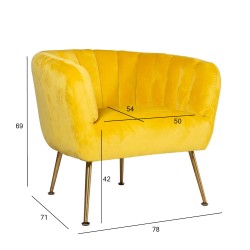 Armchair TUCKER yellow