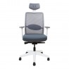 Task chair ANGGUN grey with white frame