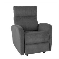 Tugitool recliner SAHARA tumehall, 79x90xH102cm, vineer, metall