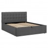 Bed LEENA 160x200cm, grey