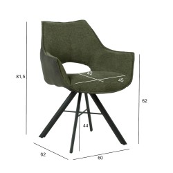 Chair EDDY green dark grey