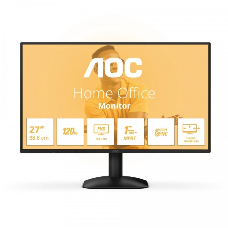 AOC 27B31H 27 " IPS FHD 16:9 120 Hz 1 ms 1920 x 1080 pixels 300 cd/mu00b2 HDMI ports quantity 1 |