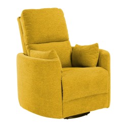 Tugitool STINA kiikuv ja pöörlev manuaalne recliner 83x88xH100cm, kollane