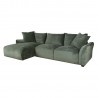 Corner sofa DIVI LC, mint green