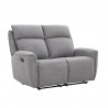 Recliner sofa MAREN 2-seater with manual mechanism, grey