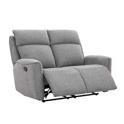 Recliner sofa MAREN 2-seater with manual mechanism, grey
