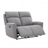 Recliner sofa MAREN 2-seater with manual mechanism, grey