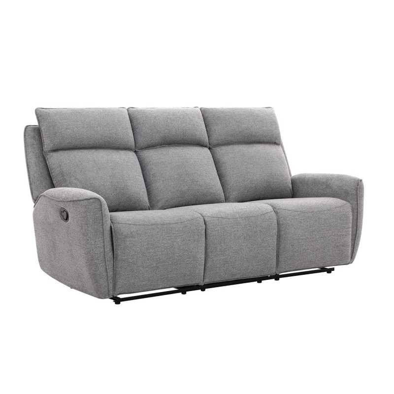 Recliner sofa MAREN 3-seater with manual mechanism, grey