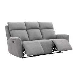Recliner sofa MAREN 3-seater with manual mechanism, grey