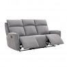 Recliner sofa MAREN 3-seater with manual mechanism, grey