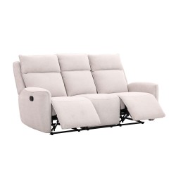 Recliner sofa MAREN 3-seater with manual mechanism, beige