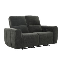 Recliner sofa MATIAS 2-seater with electric mechanism, grey