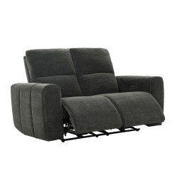 Recliner sofa MATIAS 2-seater with electric mechanism, grey
