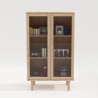 Display cabinet HANSEN 90x40xH150cm, melamine