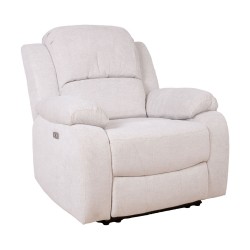 Recliner armchair FELICIA with electric mechanism, natural white