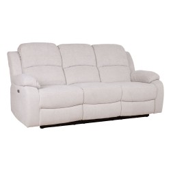 Recliner sofa FELICIA 3-seater with electric mechanism, natural white